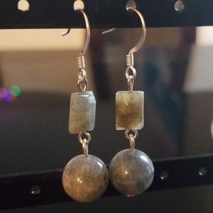 Labidorite earrings on sterling silver
